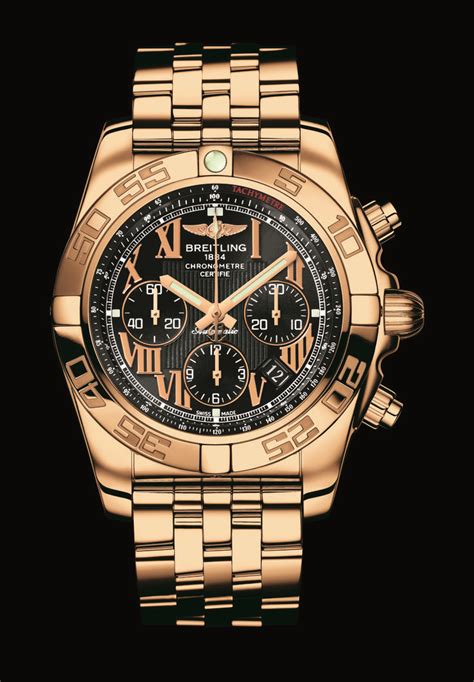 breitling 18k rose gold premiere watch|breitling chronomat 44 rose gold.